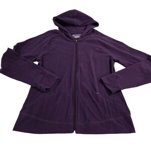Tek Gear‎ Women's Lightweight Jacket Activewear Full Zip Pockets Hood Purple XL
